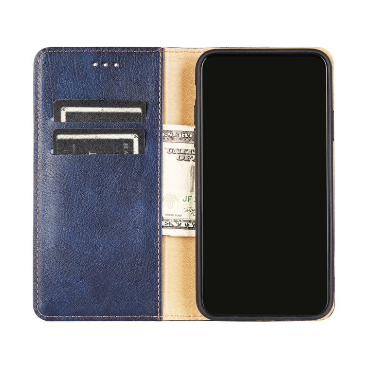 PU + TPU Gloss Oil Solid Color Magnetic Horizontal Flip Leather Case with Holder & Card Slot & Wallet