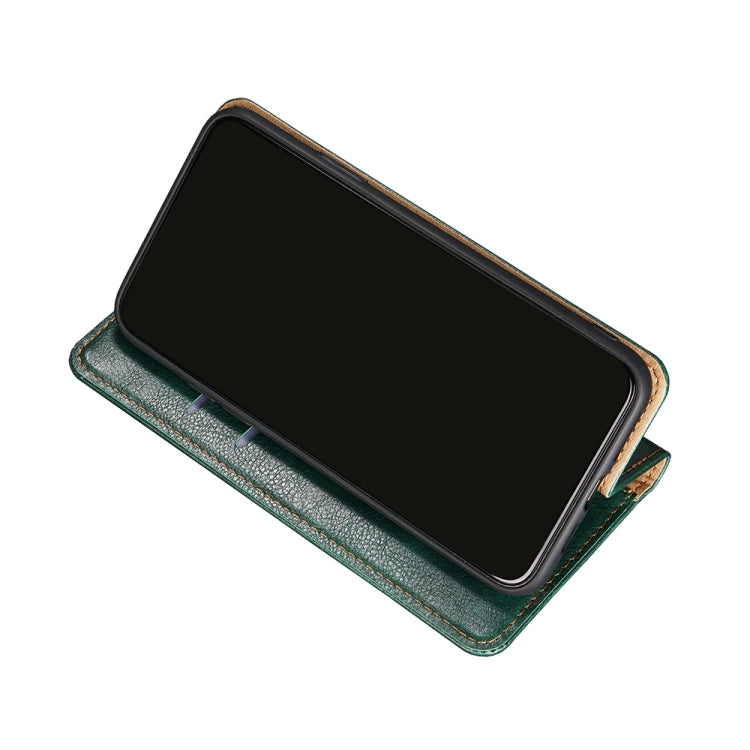 PU + TPU Gloss Oil Solid Color Magnetic Horizontal Flip Leather Case with Holder & Card Slot & Wallet