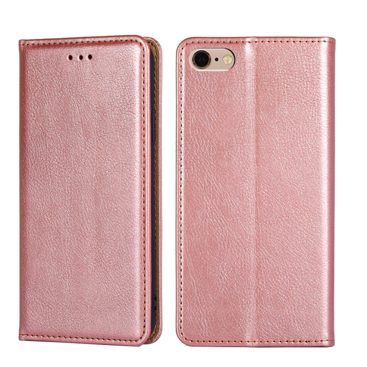 PU + TPU Gloss Oil Solid Color Magnetic Horizontal Flip Leather Case with Holder & Card Slot & Wallet
