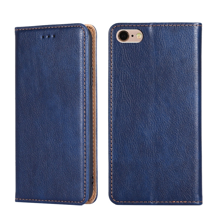 PU + TPU Gloss Oil Solid Color Magnetic Horizontal Flip Leather Case with Holder & Card Slot & Wallet