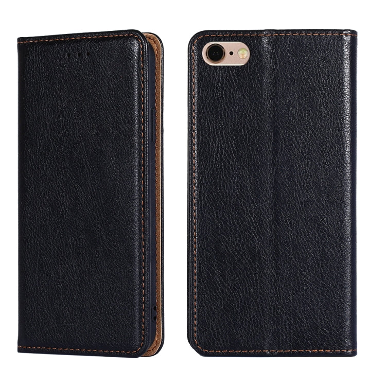 PU + TPU Gloss Oil Solid Color Magnetic Horizontal Flip Leather Case with Holder & Card Slot & Wallet