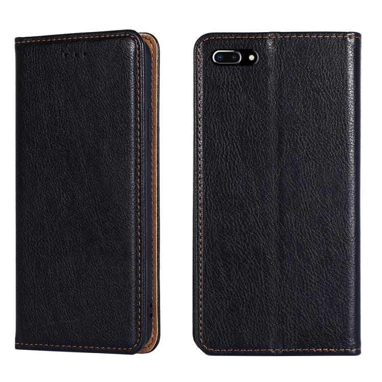 PU + TPU Gloss Oil Solid Color Magnetic Horizontal Flip Leather Case with Holder & Card Slot & Wallet