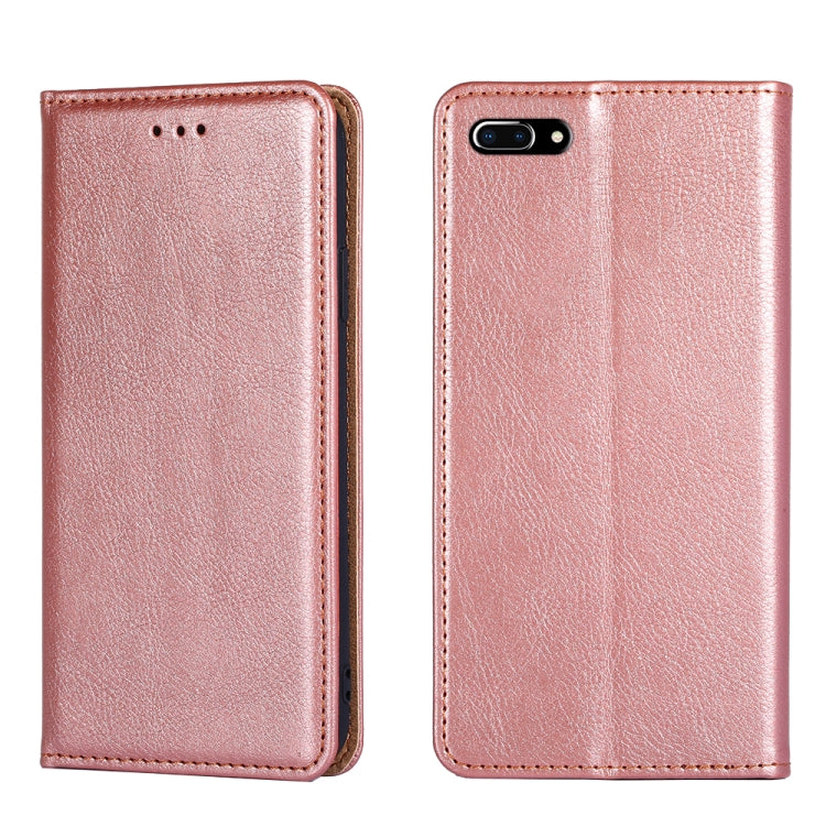PU + TPU Gloss Oil Solid Color Magnetic Horizontal Flip Leather Case with Holder & Card Slot & Wallet