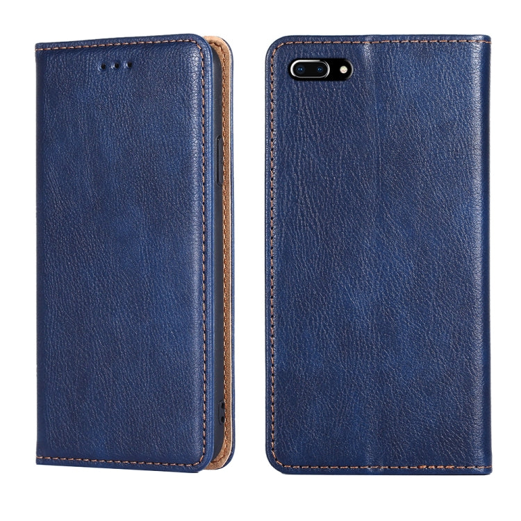 PU + TPU Gloss Oil Solid Color Magnetic Horizontal Flip Leather Case with Holder & Card Slot & Wallet
