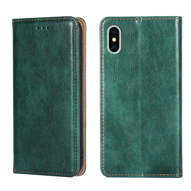 PU + TPU Gloss Oil Solid Color Magnetic Horizontal Flip Leather Case with Holder & Card Slot & Wallet