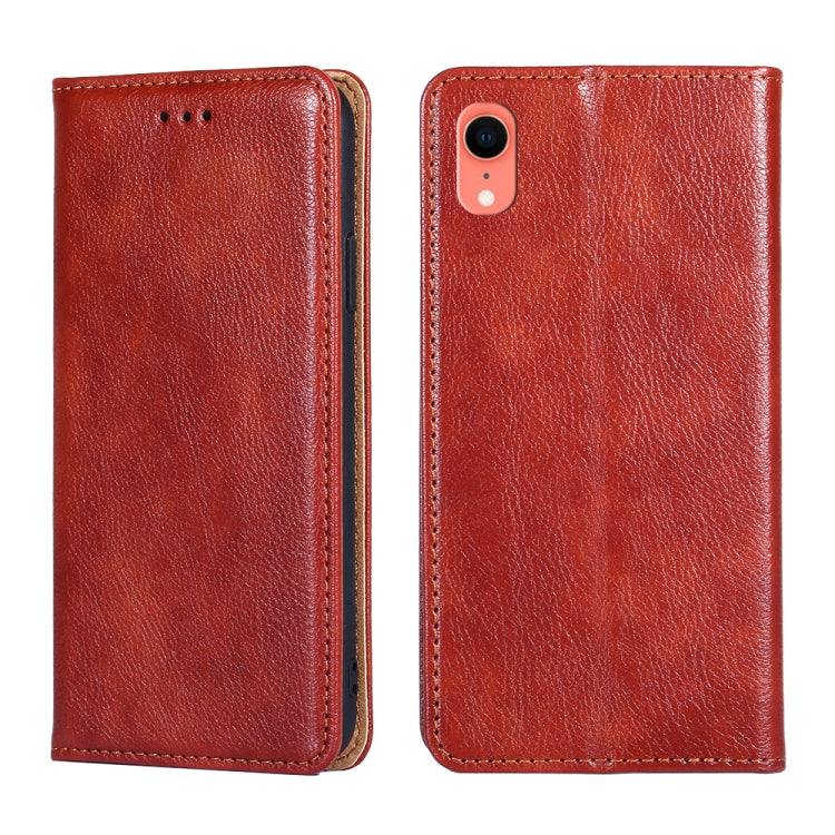 PU + TPU Gloss Oil Solid Color Magnetic Horizontal Flip Leather Case with Holder & Card Slot & Wallet
