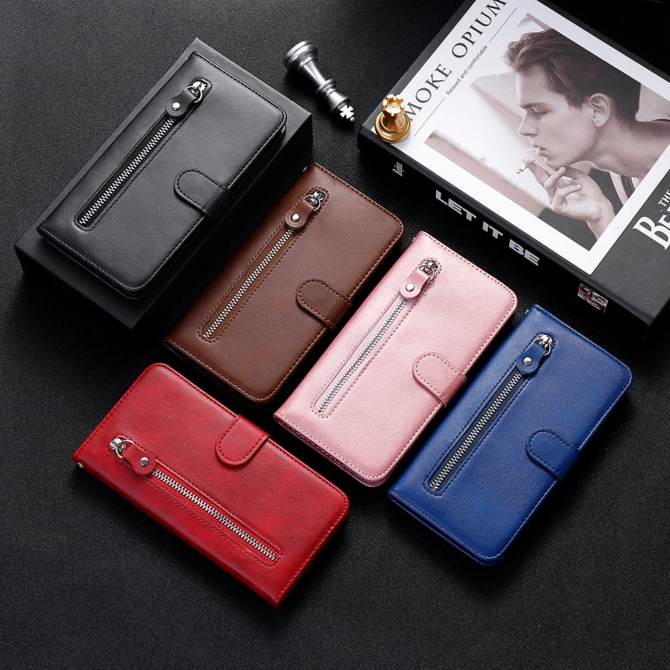 Fashion Calf Texture Zipper Horizontal Flip Leather Case with Holder & Card Slots & Wallet, For OPPO F17 Pro / A93, For OPPO Realme 5 / 5s / C3, For Google Pixel 4a 4G, For Google Pixel 5 XL / Pixel 4a 5G, For Xiaomi Poco M3 / Redmi Note 9 4G����������...