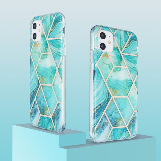 3D Electroplating Marble Pattern TPU Protective Case