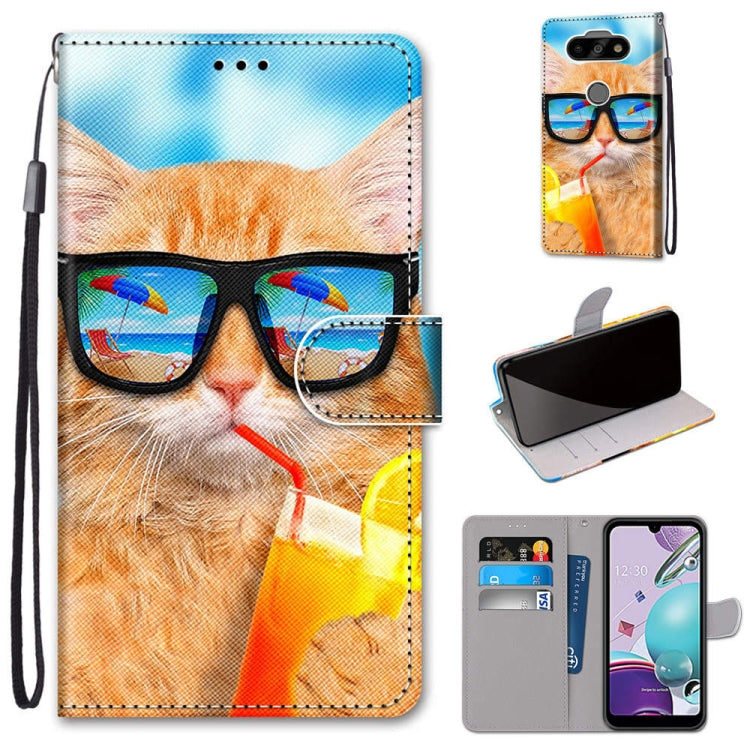 Coloured Drawing Cross Texture Horizontal Flip PU Leather Case with Holder & Card Slots & Wallet & Lanyard, For LG K31, For LG K61, For LG Velvet, For Motorola Moto E (2020)