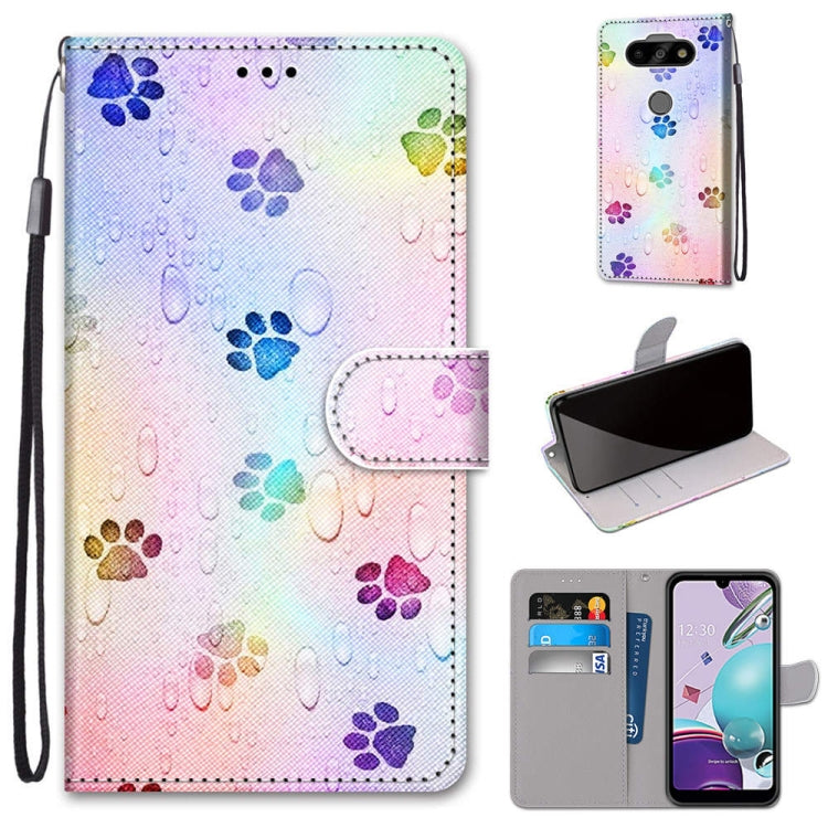Coloured Drawing Cross Texture Horizontal Flip PU Leather Case with Holder & Card Slots & Wallet & Lanyard, For LG K31, For LG K61, For LG Velvet, For Motorola Moto E (2020)