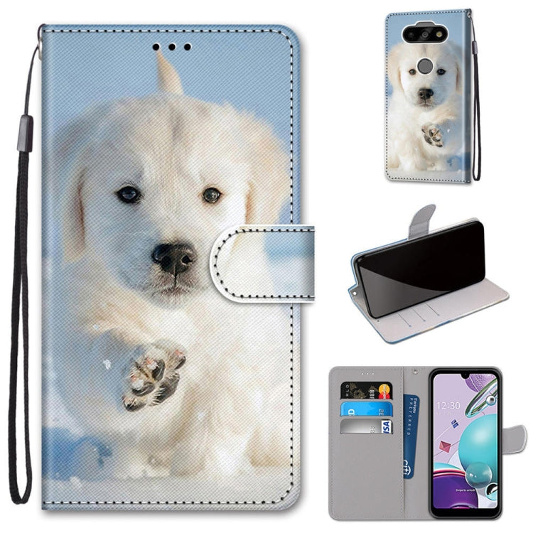 Coloured Drawing Cross Texture Horizontal Flip PU Leather Case with Holder & Card Slots & Wallet & Lanyard, For LG K31, For LG K61, For LG Velvet, For Motorola Moto E (2020)