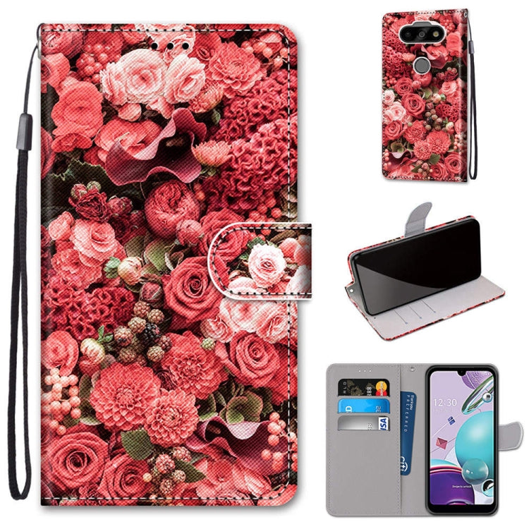 Coloured Drawing Cross Texture Horizontal Flip PU Leather Case with Holder & Card Slots & Wallet & Lanyard, For LG K31, For LG K61, For LG Velvet, For Motorola Moto E (2020)