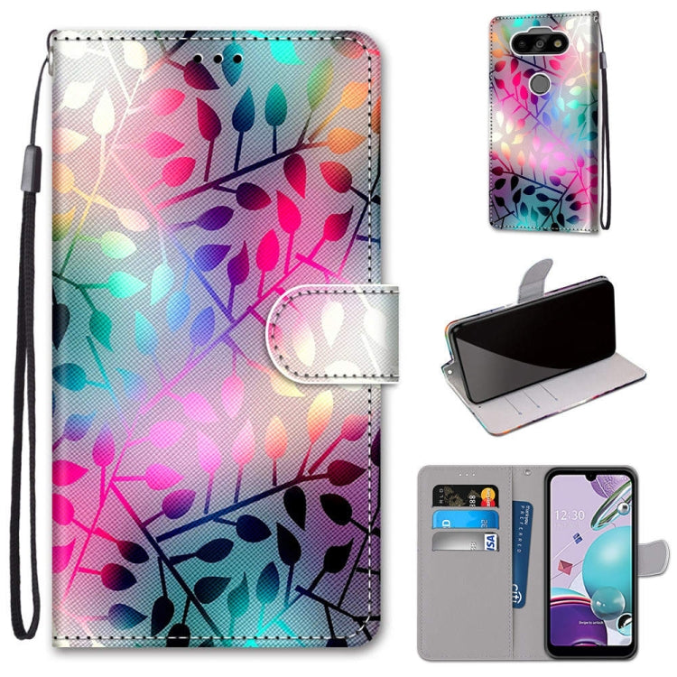 Coloured Drawing Cross Texture Horizontal Flip PU Leather Case with Holder & Card Slots & Wallet & Lanyard, For LG K31, For LG K61, For LG Velvet, For Motorola Moto E (2020)