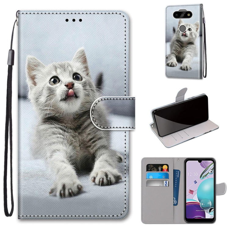 Coloured Drawing Cross Texture Horizontal Flip PU Leather Case with Holder & Card Slots & Wallet & Lanyard, For LG K31, For LG K61, For LG Velvet, For Motorola Moto E (2020)