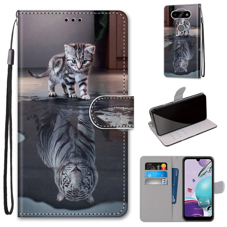 Coloured Drawing Cross Texture Horizontal Flip PU Leather Case with Holder & Card Slots & Wallet & Lanyard, For LG K31, For LG K61, For LG Velvet, For Motorola Moto E (2020)
