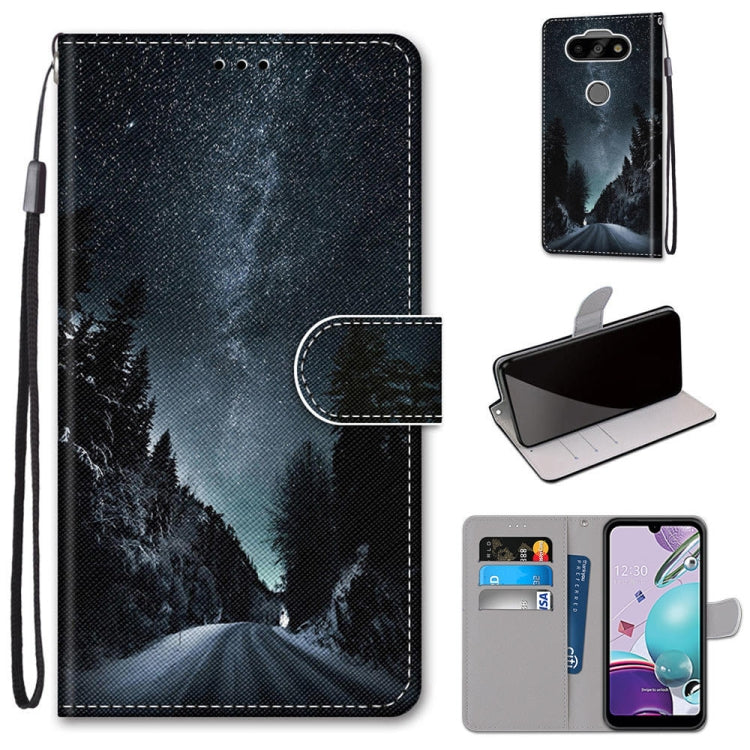 Coloured Drawing Cross Texture Horizontal Flip PU Leather Case with Holder & Card Slots & Wallet & Lanyard, For LG K31, For LG K61, For LG Velvet, For Motorola Moto E (2020)