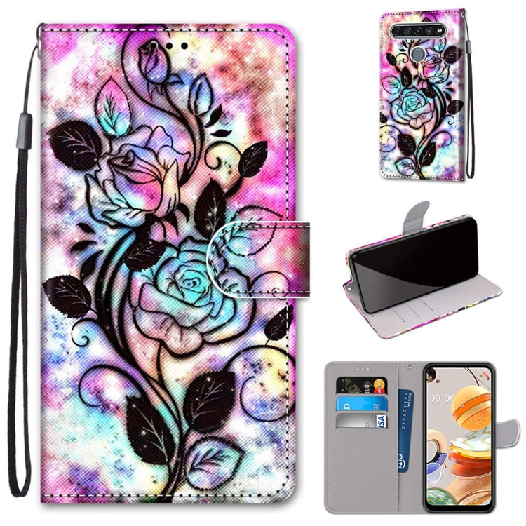 Coloured Drawing Cross Texture Horizontal Flip PU Leather Case with Holder & Card Slots & Wallet & Lanyard, For LG K31, For LG K61, For LG Velvet, For Motorola Moto E (2020)