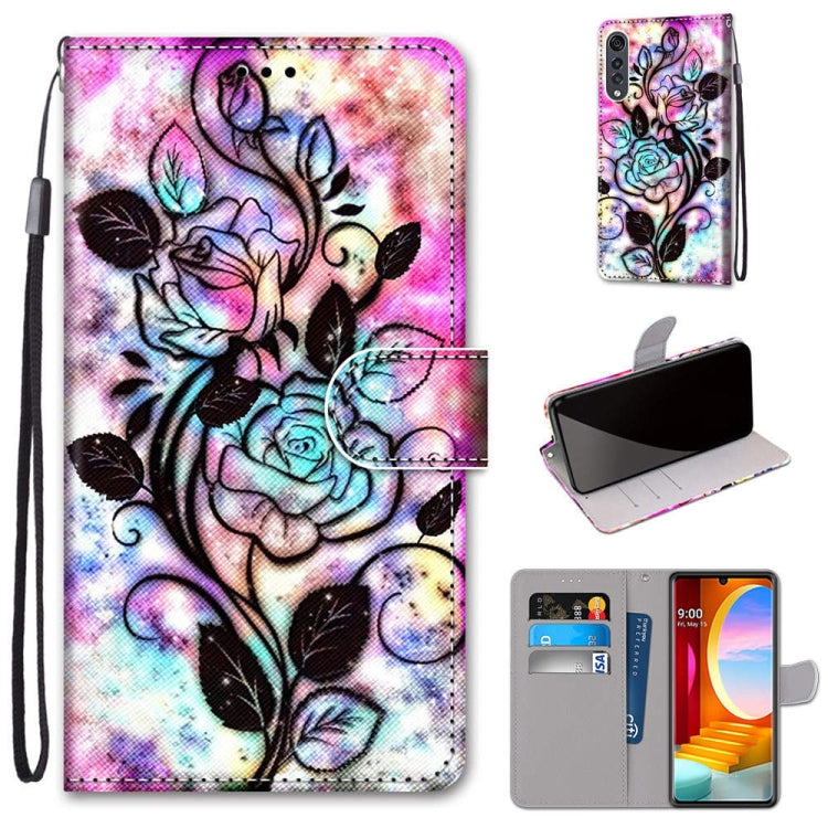 Coloured Drawing Cross Texture Horizontal Flip PU Leather Case with Holder & Card Slots & Wallet & Lanyard, For LG K31, For LG K61, For LG Velvet, For Motorola Moto E (2020)