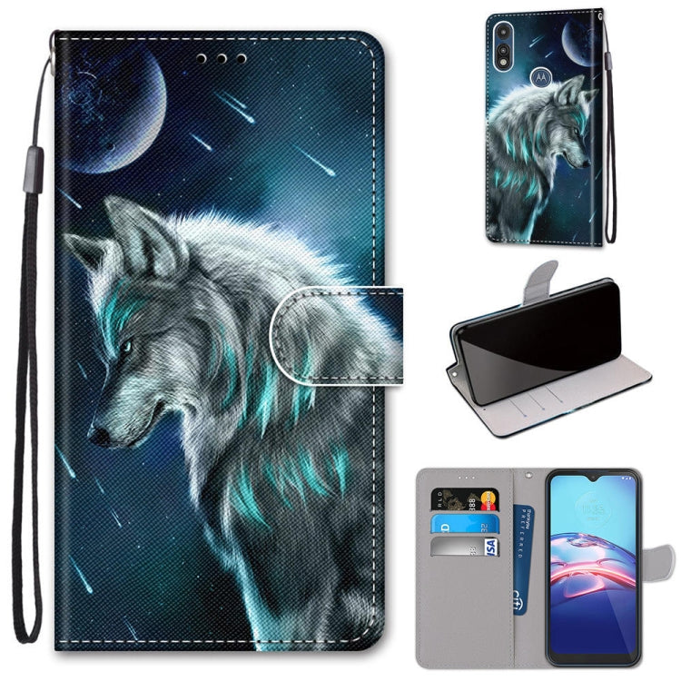 Coloured Drawing Cross Texture Horizontal Flip PU Leather Case with Holder & Card Slots & Wallet & Lanyard, For LG K31, For LG K61, For LG Velvet, For Motorola Moto E (2020)