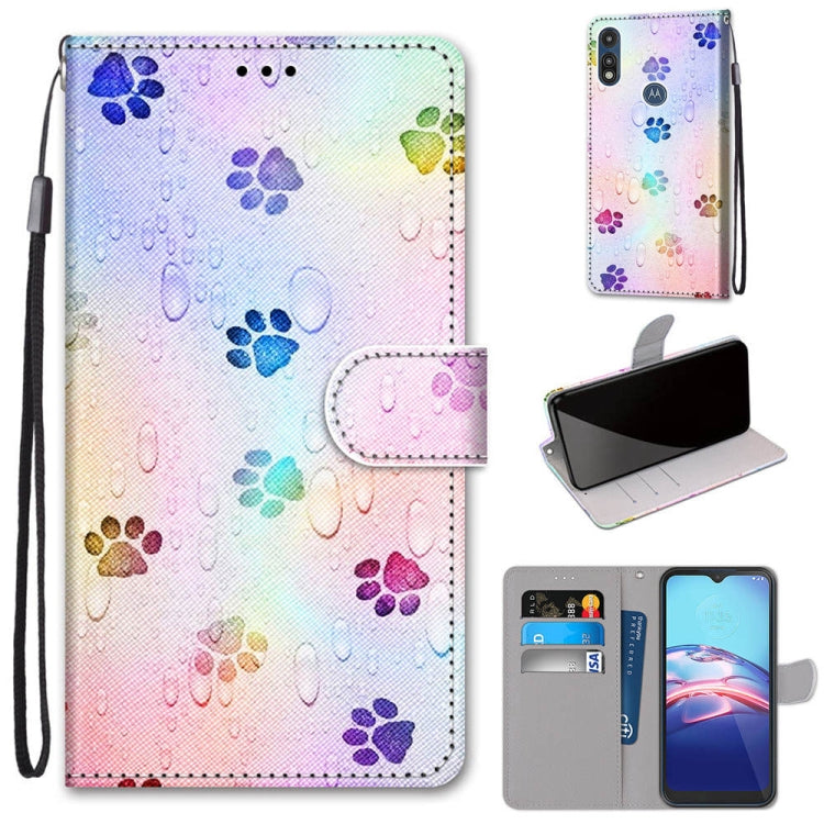 Coloured Drawing Cross Texture Horizontal Flip PU Leather Case with Holder & Card Slots & Wallet & Lanyard, For LG K31, For LG K61, For LG Velvet, For Motorola Moto E (2020)