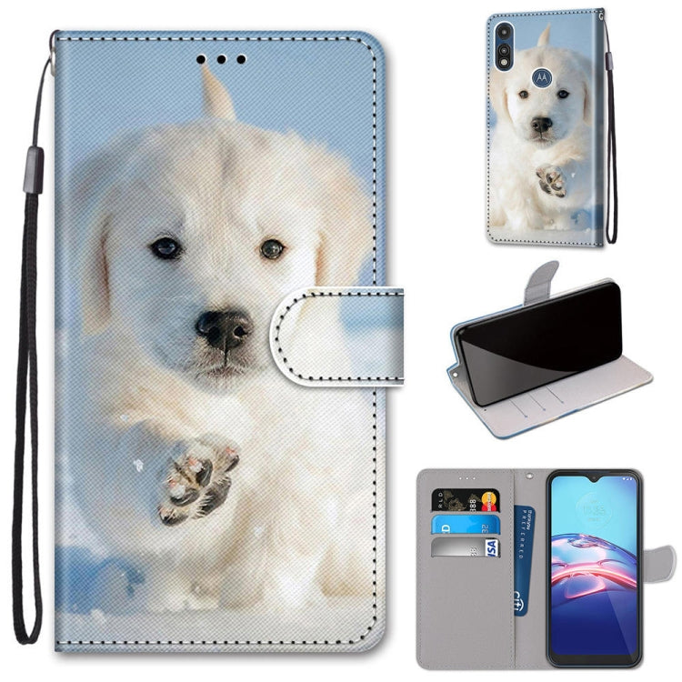 Coloured Drawing Cross Texture Horizontal Flip PU Leather Case with Holder & Card Slots & Wallet & Lanyard, For LG K31, For LG K61, For LG Velvet, For Motorola Moto E (2020)