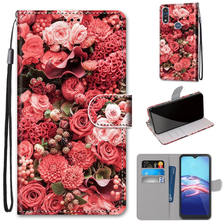 Coloured Drawing Cross Texture Horizontal Flip PU Leather Case with Holder & Card Slots & Wallet & Lanyard, For LG K31, For LG K61, For LG Velvet, For Motorola Moto E (2020)