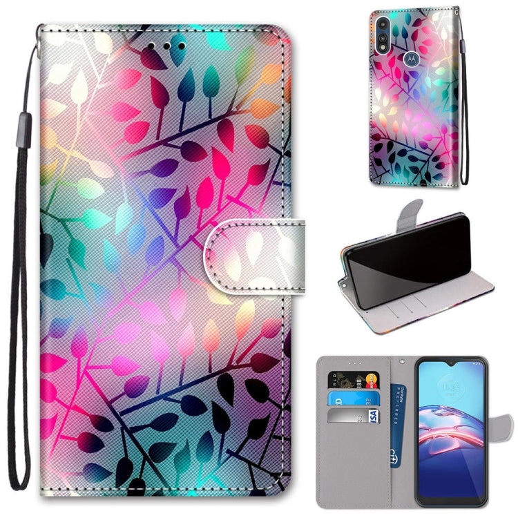 Coloured Drawing Cross Texture Horizontal Flip PU Leather Case with Holder & Card Slots & Wallet & Lanyard, For LG K31, For LG K61, For LG Velvet, For Motorola Moto E (2020)