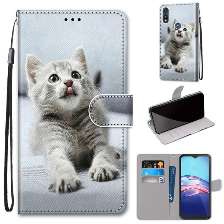 Coloured Drawing Cross Texture Horizontal Flip PU Leather Case with Holder & Card Slots & Wallet & Lanyard, For LG K31, For LG K61, For LG Velvet, For Motorola Moto E (2020)