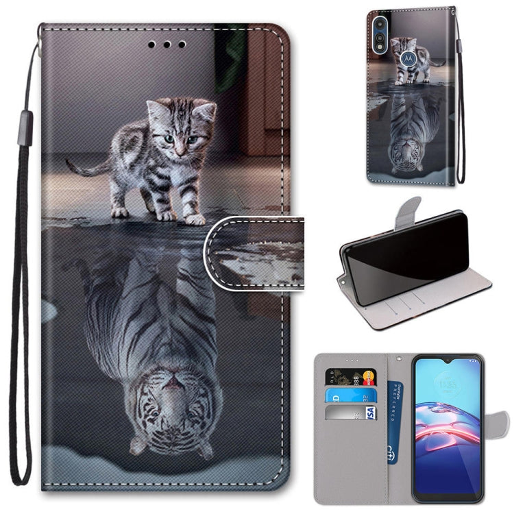 Coloured Drawing Cross Texture Horizontal Flip PU Leather Case with Holder & Card Slots & Wallet & Lanyard, For LG K31, For LG K61, For LG Velvet, For Motorola Moto E (2020)