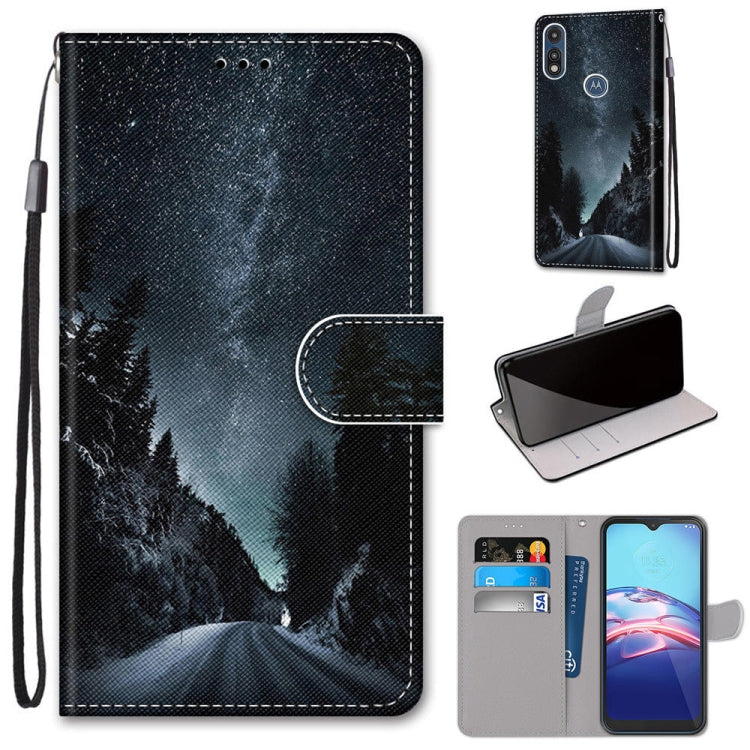 Coloured Drawing Cross Texture Horizontal Flip PU Leather Case with Holder & Card Slots & Wallet & Lanyard, For LG K31, For LG K61, For LG Velvet, For Motorola Moto E (2020)