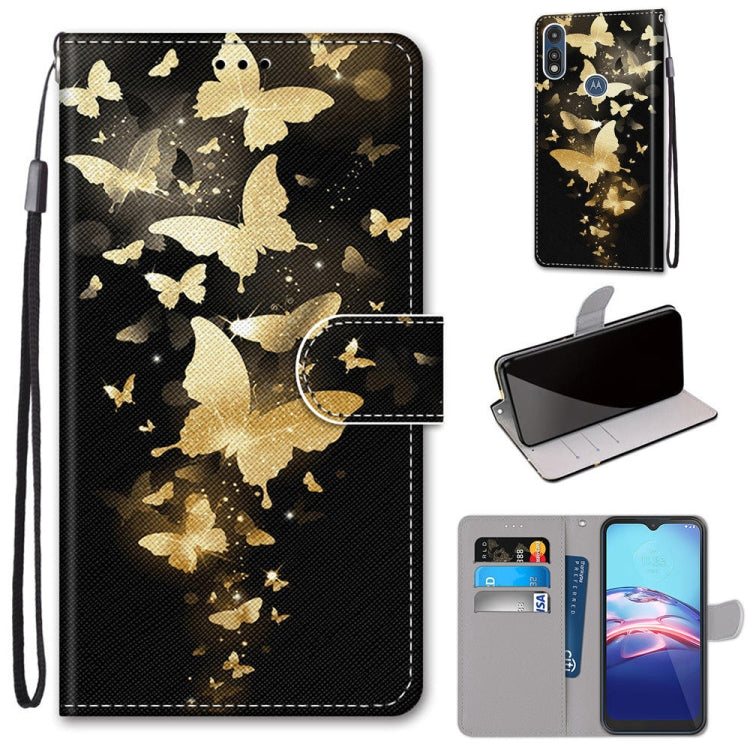 Coloured Drawing Cross Texture Horizontal Flip PU Leather Case with Holder & Card Slots & Wallet & Lanyard, For LG K31, For LG K61, For LG Velvet, For Motorola Moto E (2020)