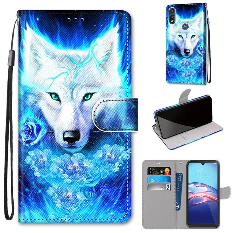 Coloured Drawing Cross Texture Horizontal Flip PU Leather Case with Holder & Card Slots & Wallet & Lanyard, For LG K31, For LG K61, For LG Velvet, For Motorola Moto E (2020)