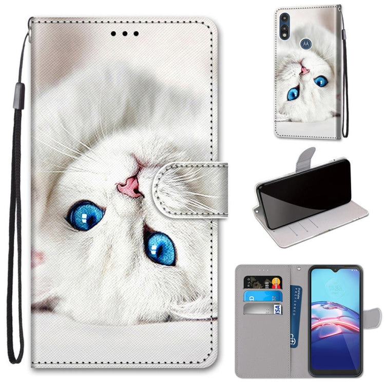 Coloured Drawing Cross Texture Horizontal Flip PU Leather Case with Holder & Card Slots & Wallet & Lanyard, For LG K31, For LG K61, For LG Velvet, For Motorola Moto E (2020)