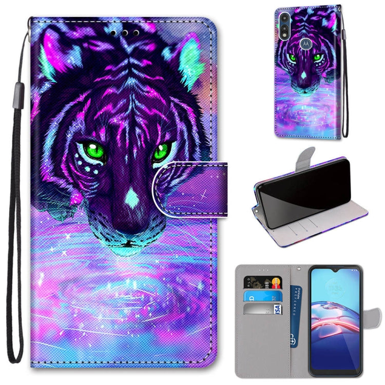 Coloured Drawing Cross Texture Horizontal Flip PU Leather Case with Holder & Card Slots & Wallet & Lanyard, For LG K31, For LG K61, For LG Velvet, For Motorola Moto E (2020)