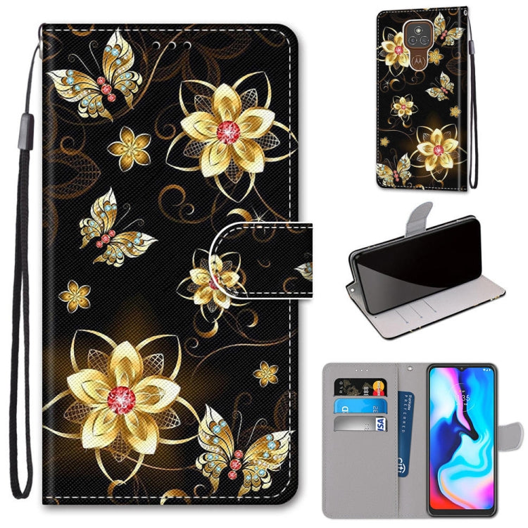 Coloured Drawing Cross Texture Horizontal Flip PU Leather Case with Holder & Card Slots & Wallet & Lanyard, For Motorola Moto E7 Plus / G9 Play / G9, For Motorola Moto G Power (2020), For Motorola Moto G8, For Motorola Moto G8 Power, For Alcatel 3X 2020
