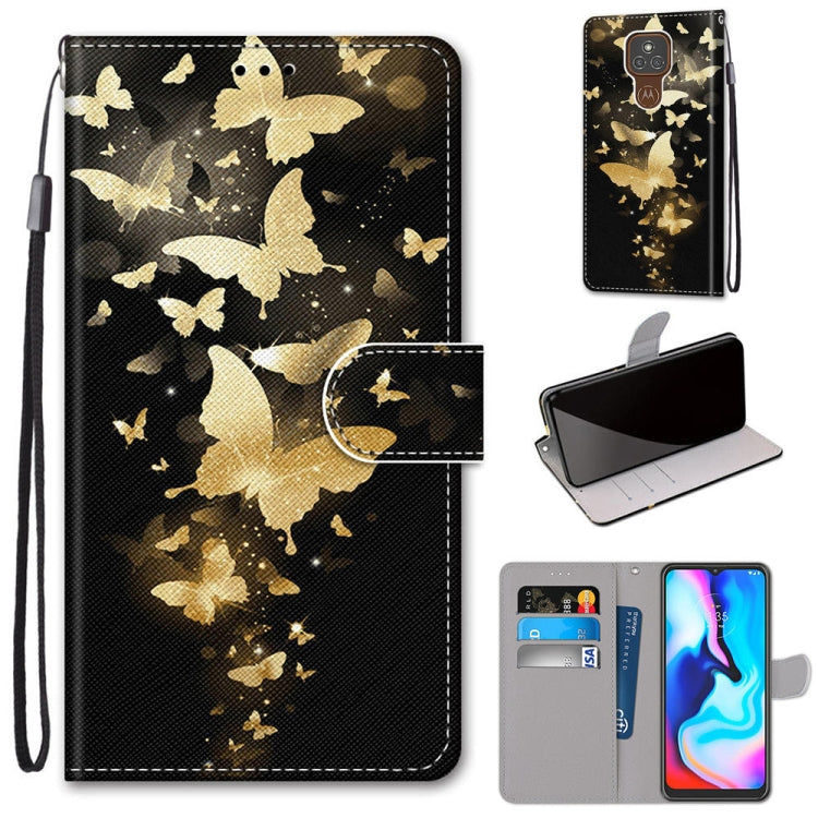 Coloured Drawing Cross Texture Horizontal Flip PU Leather Case with Holder & Card Slots & Wallet & Lanyard, For Motorola Moto E7 Plus / G9 Play / G9, For Motorola Moto G Power (2020), For Motorola Moto G8, For Motorola Moto G8 Power, For Alcatel 3X 2020