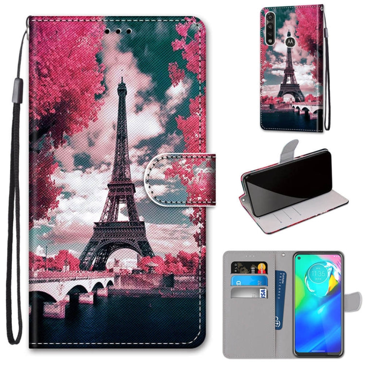 Coloured Drawing Cross Texture Horizontal Flip PU Leather Case with Holder & Card Slots & Wallet & Lanyard, For Motorola Moto E7 Plus / G9 Play / G9, For Motorola Moto G Power (2020), For Motorola Moto G8, For Motorola Moto G8 Power, For Alcatel 3X 2020