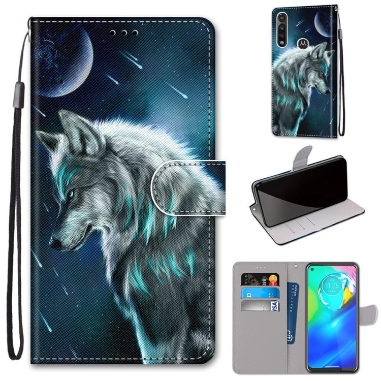 Coloured Drawing Cross Texture Horizontal Flip PU Leather Case with Holder & Card Slots & Wallet & Lanyard, For Motorola Moto E7 Plus / G9 Play / G9, For Motorola Moto G Power (2020), For Motorola Moto G8, For Motorola Moto G8 Power, For Alcatel 3X 2020
