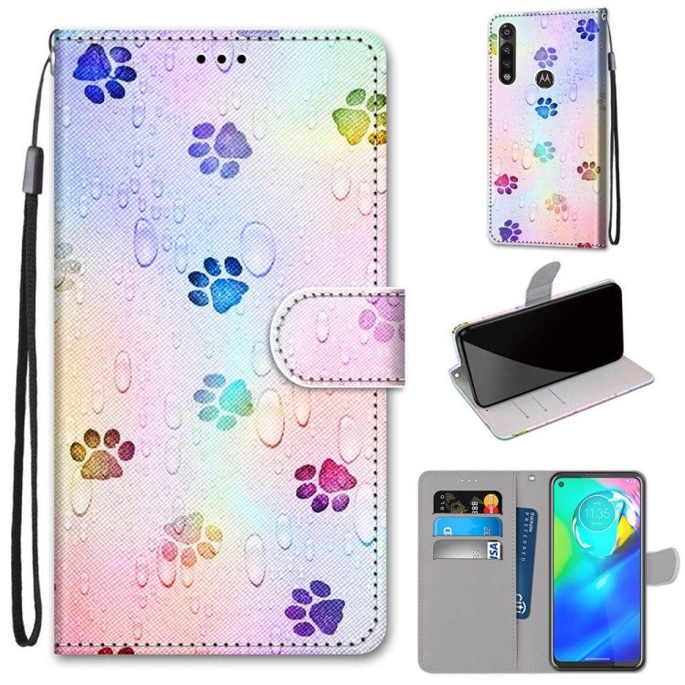 Coloured Drawing Cross Texture Horizontal Flip PU Leather Case with Holder & Card Slots & Wallet & Lanyard, For Motorola Moto E7 Plus / G9 Play / G9, For Motorola Moto G Power (2020), For Motorola Moto G8, For Motorola Moto G8 Power, For Alcatel 3X 2020