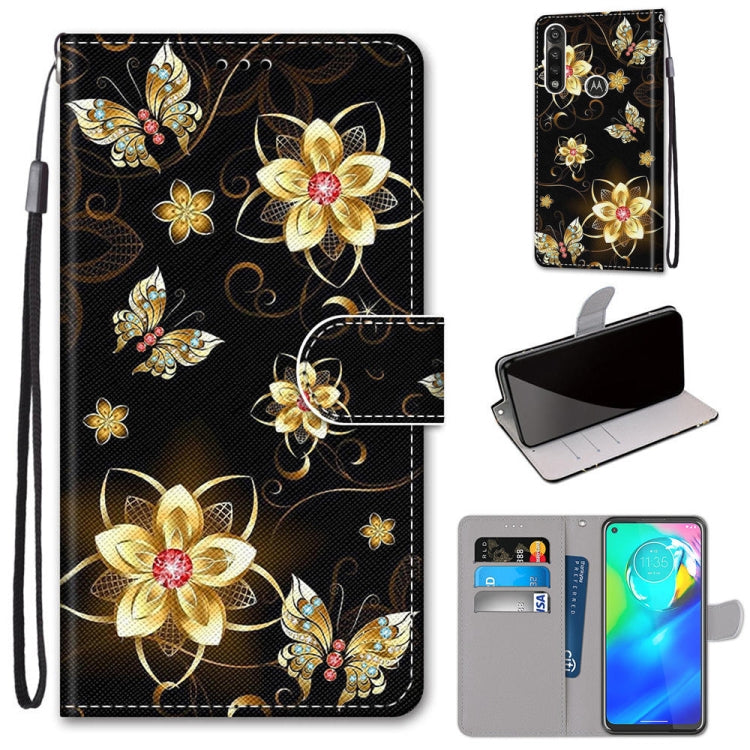 Coloured Drawing Cross Texture Horizontal Flip PU Leather Case with Holder & Card Slots & Wallet & Lanyard, For Motorola Moto E7 Plus / G9 Play / G9, For Motorola Moto G Power (2020), For Motorola Moto G8, For Motorola Moto G8 Power, For Alcatel 3X 2020