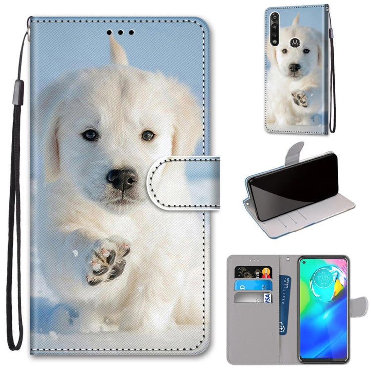 Coloured Drawing Cross Texture Horizontal Flip PU Leather Case with Holder & Card Slots & Wallet & Lanyard, For Motorola Moto E7 Plus / G9 Play / G9, For Motorola Moto G Power (2020), For Motorola Moto G8, For Motorola Moto G8 Power, For Alcatel 3X 2020