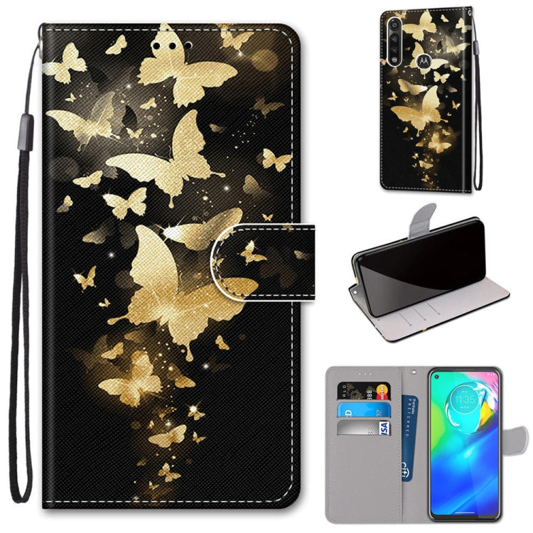 Coloured Drawing Cross Texture Horizontal Flip PU Leather Case with Holder & Card Slots & Wallet & Lanyard, For Motorola Moto E7 Plus / G9 Play / G9, For Motorola Moto G Power (2020), For Motorola Moto G8, For Motorola Moto G8 Power, For Alcatel 3X 2020