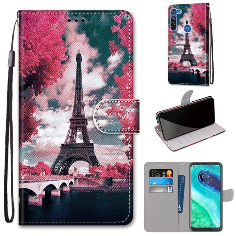 Coloured Drawing Cross Texture Horizontal Flip PU Leather Case with Holder & Card Slots & Wallet & Lanyard, For Motorola Moto E7 Plus / G9 Play / G9, For Motorola Moto G Power (2020), For Motorola Moto G8, For Motorola Moto G8 Power, For Alcatel 3X 2020