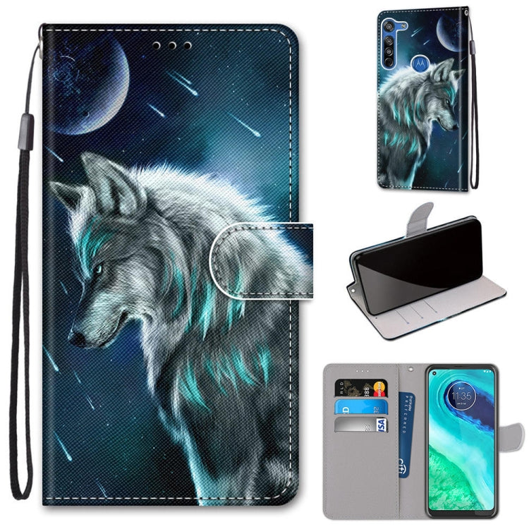 Coloured Drawing Cross Texture Horizontal Flip PU Leather Case with Holder & Card Slots & Wallet & Lanyard, For Motorola Moto E7 Plus / G9 Play / G9, For Motorola Moto G Power (2020), For Motorola Moto G8, For Motorola Moto G8 Power, For Alcatel 3X 2020