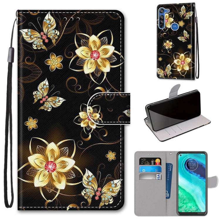 Coloured Drawing Cross Texture Horizontal Flip PU Leather Case with Holder & Card Slots & Wallet & Lanyard, For Motorola Moto E7 Plus / G9 Play / G9, For Motorola Moto G Power (2020), For Motorola Moto G8, For Motorola Moto G8 Power, For Alcatel 3X 2020