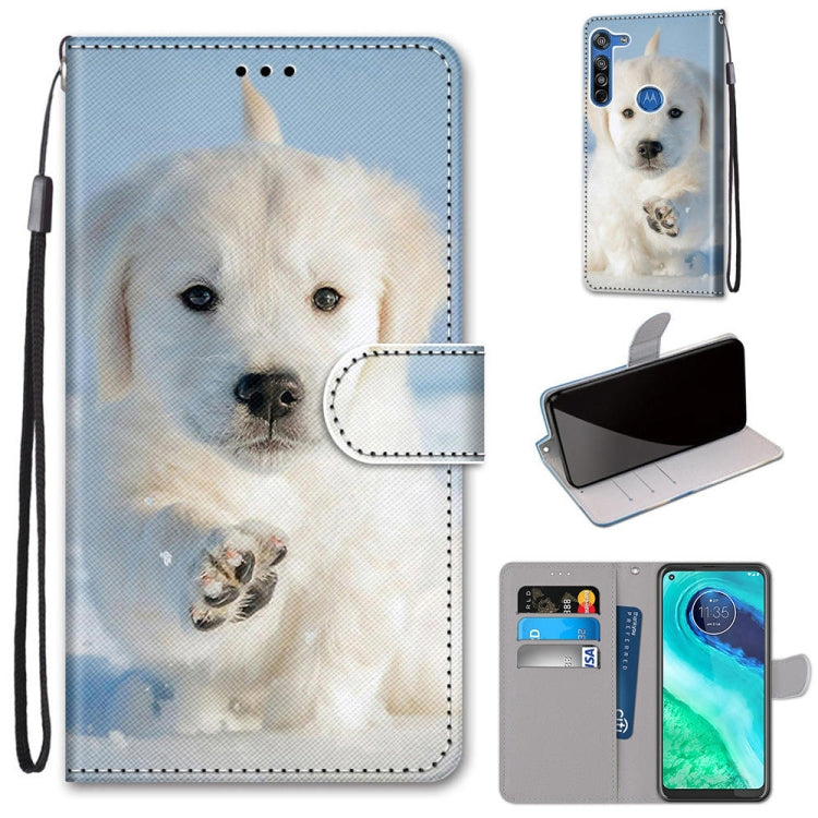 Coloured Drawing Cross Texture Horizontal Flip PU Leather Case with Holder & Card Slots & Wallet & Lanyard, For Motorola Moto E7 Plus / G9 Play / G9, For Motorola Moto G Power (2020), For Motorola Moto G8, For Motorola Moto G8 Power, For Alcatel 3X 2020