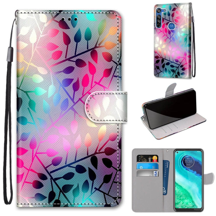 Coloured Drawing Cross Texture Horizontal Flip PU Leather Case with Holder & Card Slots & Wallet & Lanyard, For Motorola Moto E7 Plus / G9 Play / G9, For Motorola Moto G Power (2020), For Motorola Moto G8, For Motorola Moto G8 Power, For Alcatel 3X 2020