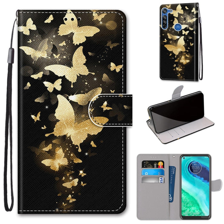 Coloured Drawing Cross Texture Horizontal Flip PU Leather Case with Holder & Card Slots & Wallet & Lanyard, For Motorola Moto E7 Plus / G9 Play / G9, For Motorola Moto G Power (2020), For Motorola Moto G8, For Motorola Moto G8 Power, For Alcatel 3X 2020