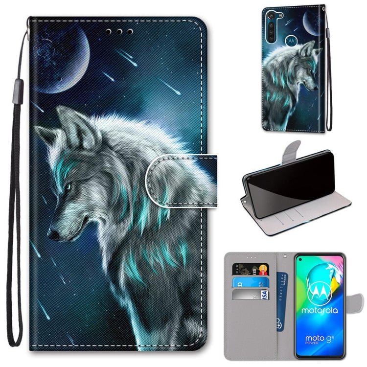 Coloured Drawing Cross Texture Horizontal Flip PU Leather Case with Holder & Card Slots & Wallet & Lanyard, For Motorola Moto E7 Plus / G9 Play / G9, For Motorola Moto G Power (2020), For Motorola Moto G8, For Motorola Moto G8 Power, For Alcatel 3X 2020