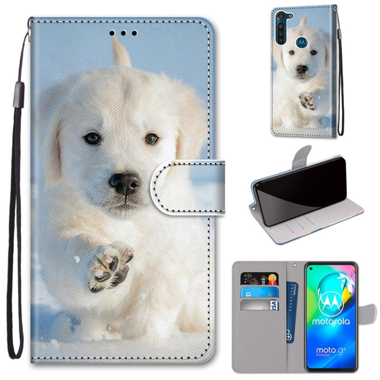 Coloured Drawing Cross Texture Horizontal Flip PU Leather Case with Holder & Card Slots & Wallet & Lanyard, For Motorola Moto E7 Plus / G9 Play / G9, For Motorola Moto G Power (2020), For Motorola Moto G8, For Motorola Moto G8 Power, For Alcatel 3X 2020